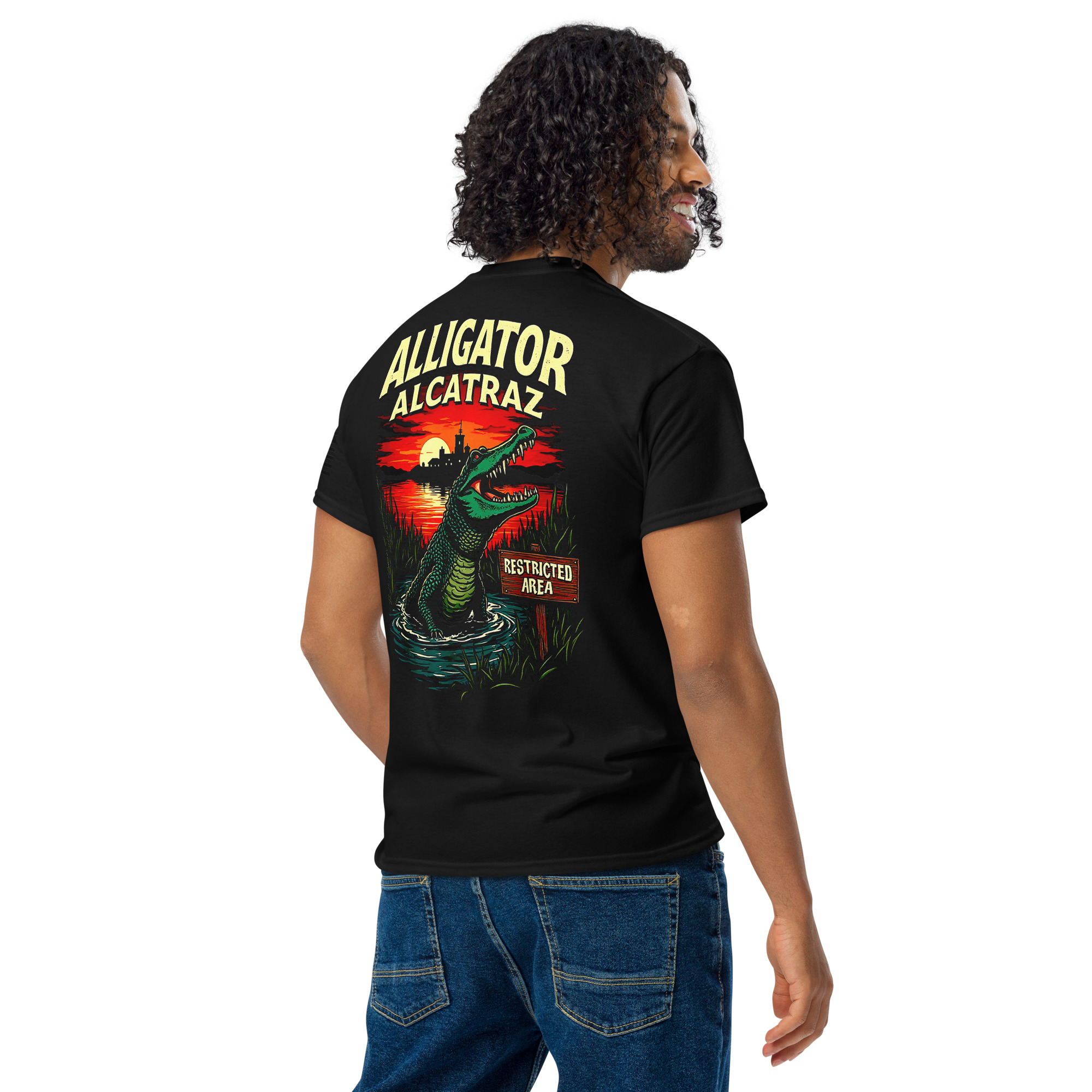 Alligator Alcatraz Restricted Area DryBlend® T-Shirt