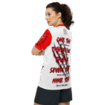 A Woman Wearing A Freddie Kruger Coming For You Football Jersey