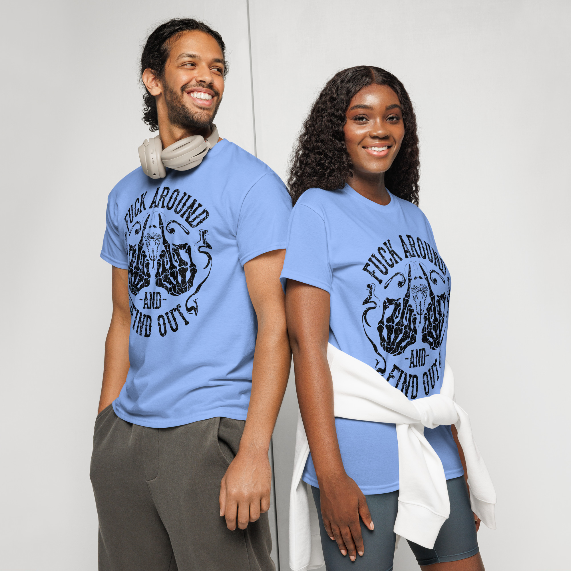 Snarky Skull Fuck Around Find Out T-Shirt - Image 9