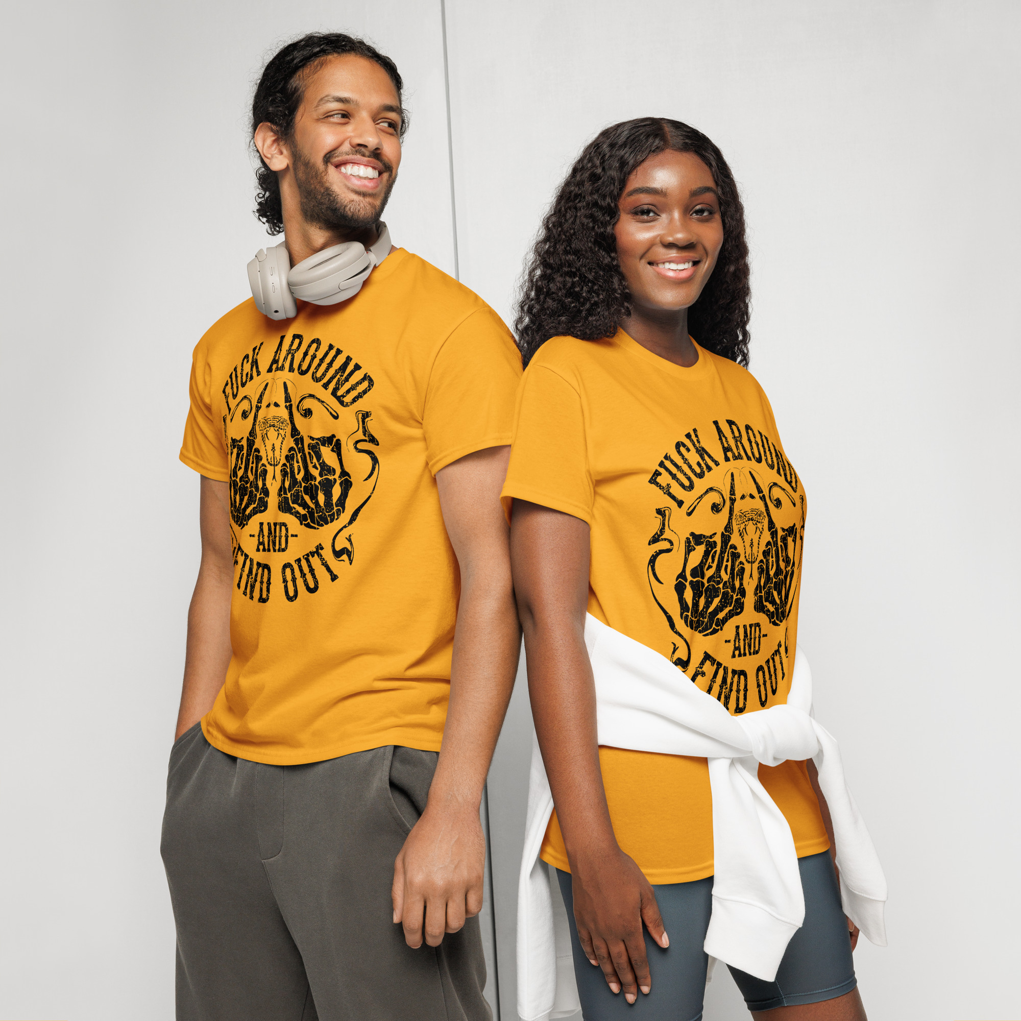 Snarky Skull Fuck Around Find Out T-Shirt - Image 8