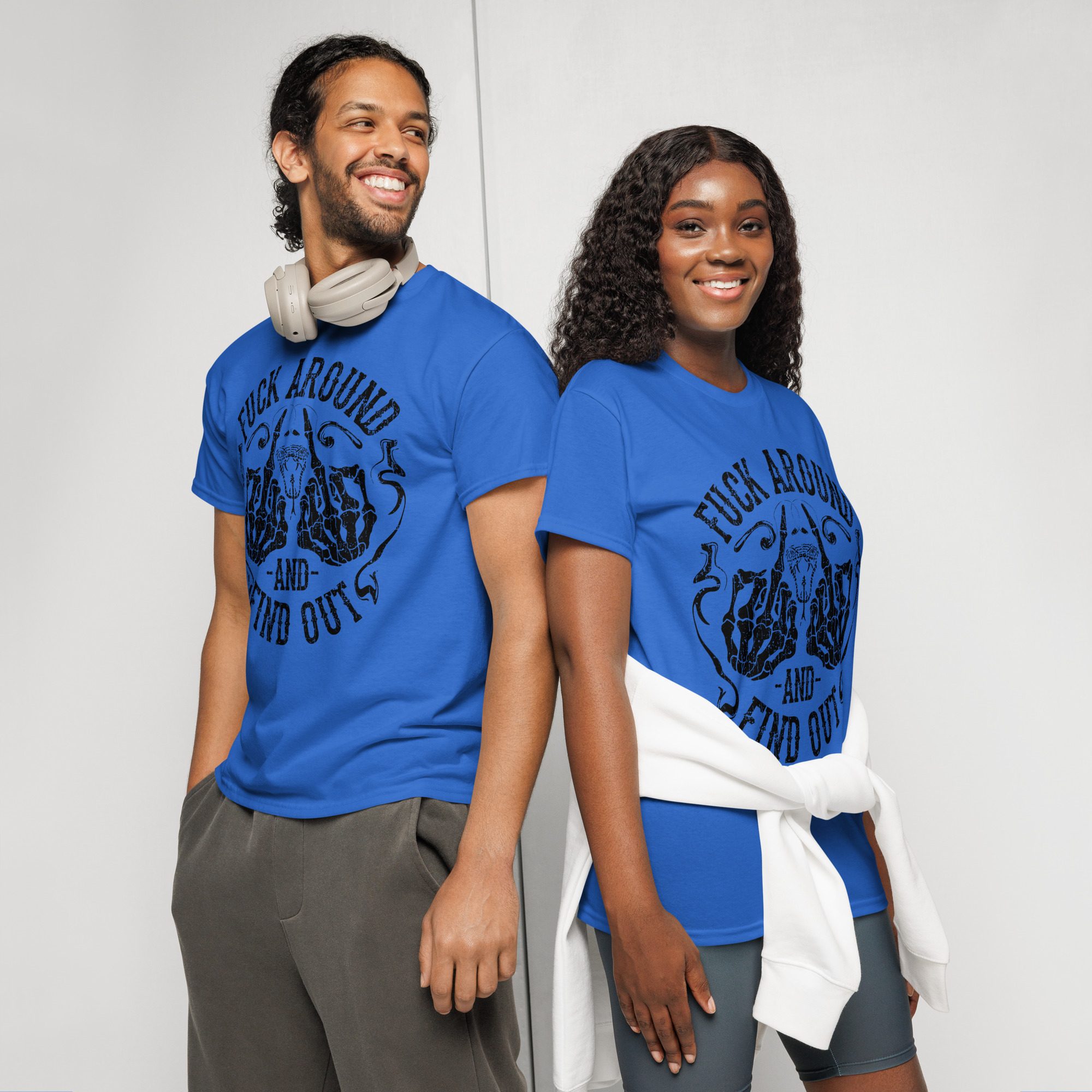 Snarky Skull Fuck Around Find Out T-Shirt - Image 4