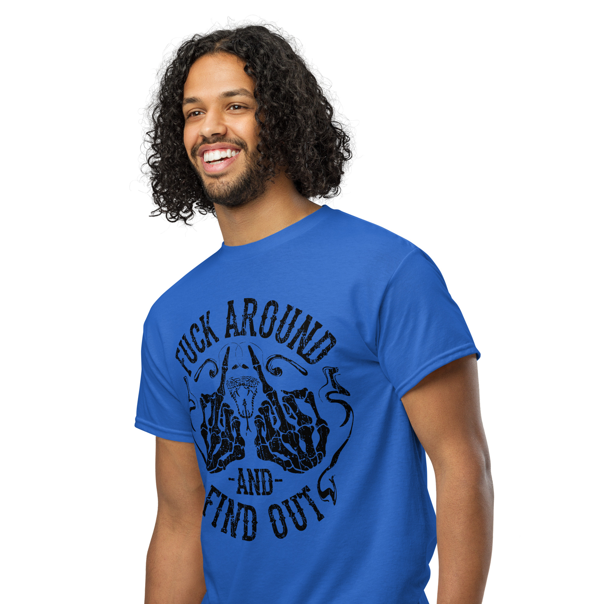 Snarky Skull Fuck Around Find Out T-Shirt - Image 2