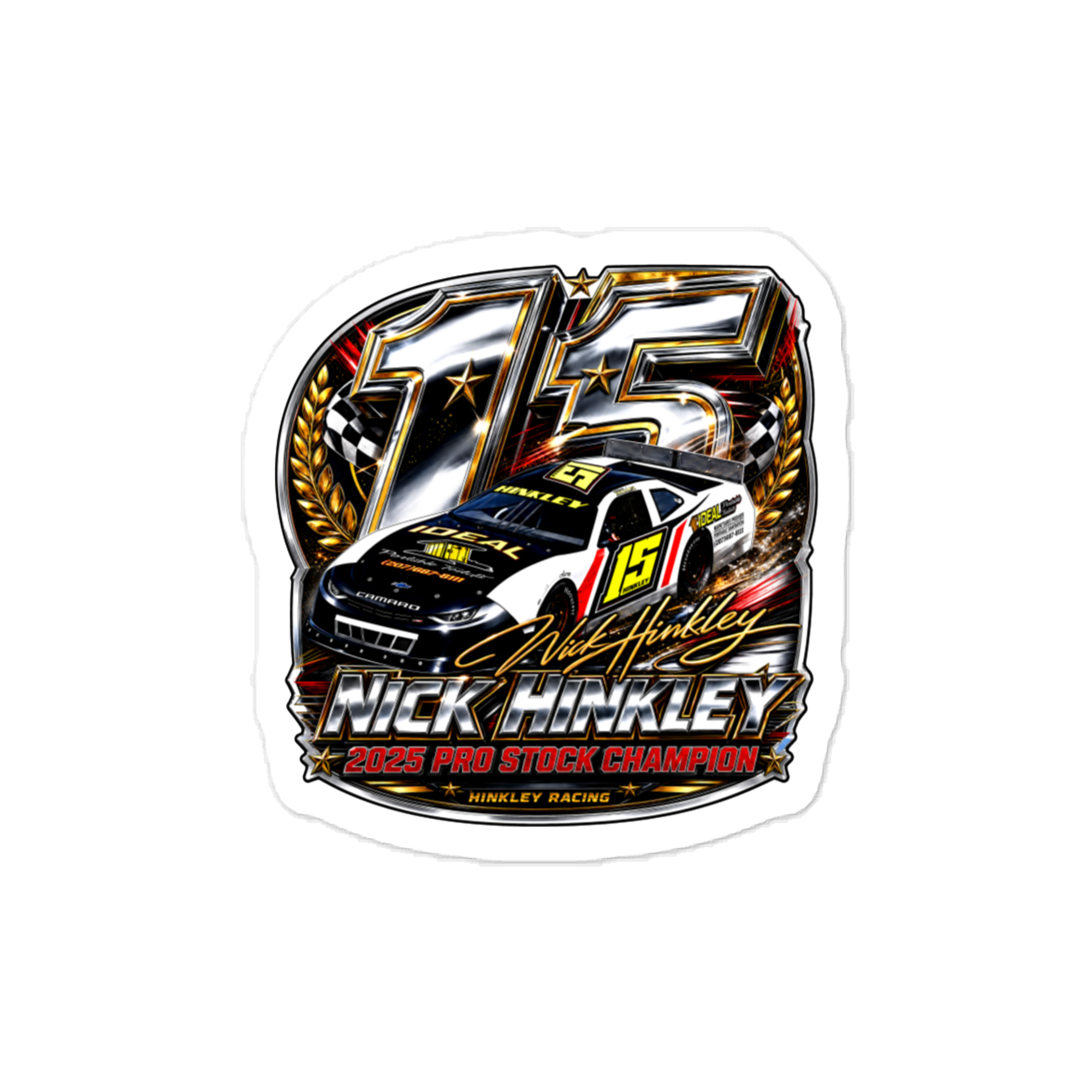Hinkley Racing 2025 Pro Stock Championship Kiss-Cut Vinyl Decals