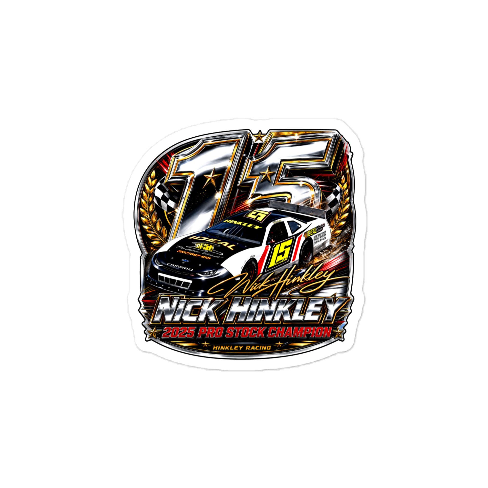 Hinkley Racing 2025 Pro Stock Championship Kiss-Cut Vinyl Decals - Image 3
