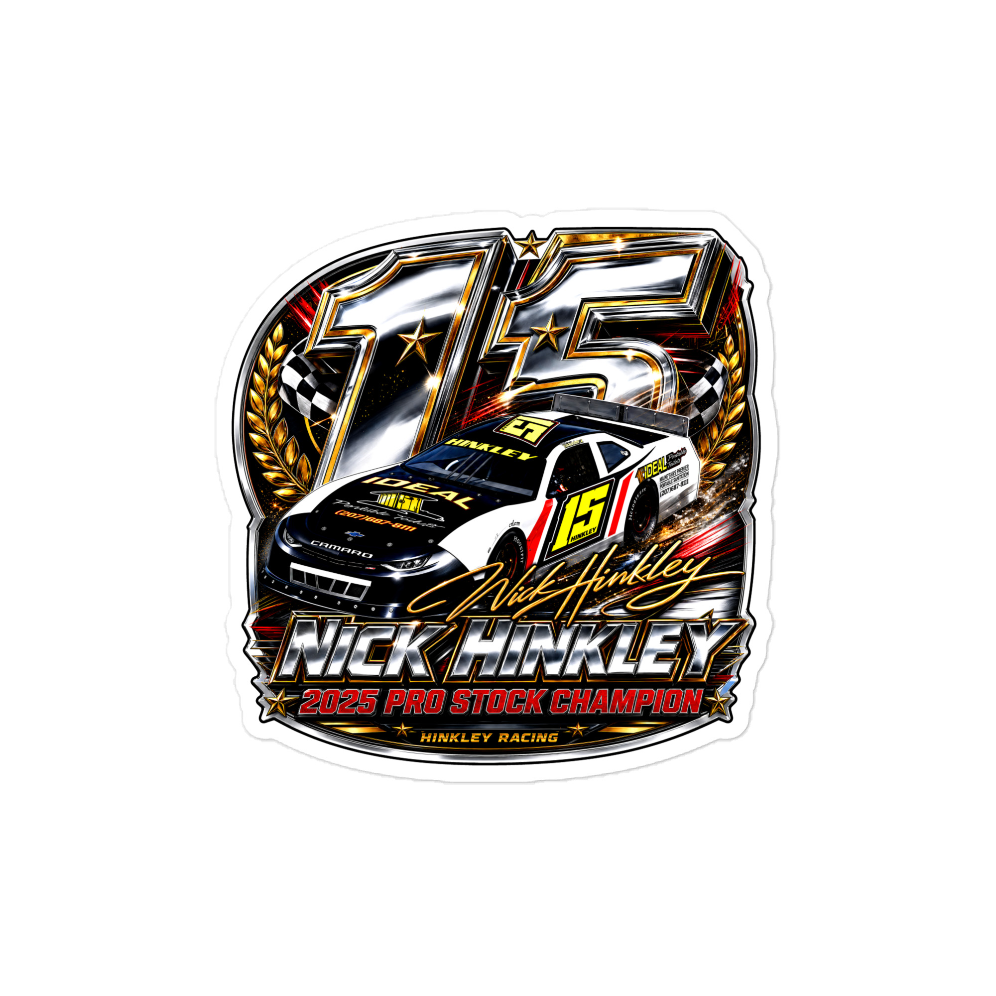 Hinkley Racing 2025 Pro Stock Championship Kiss-Cut Vinyl Decals - Image 4