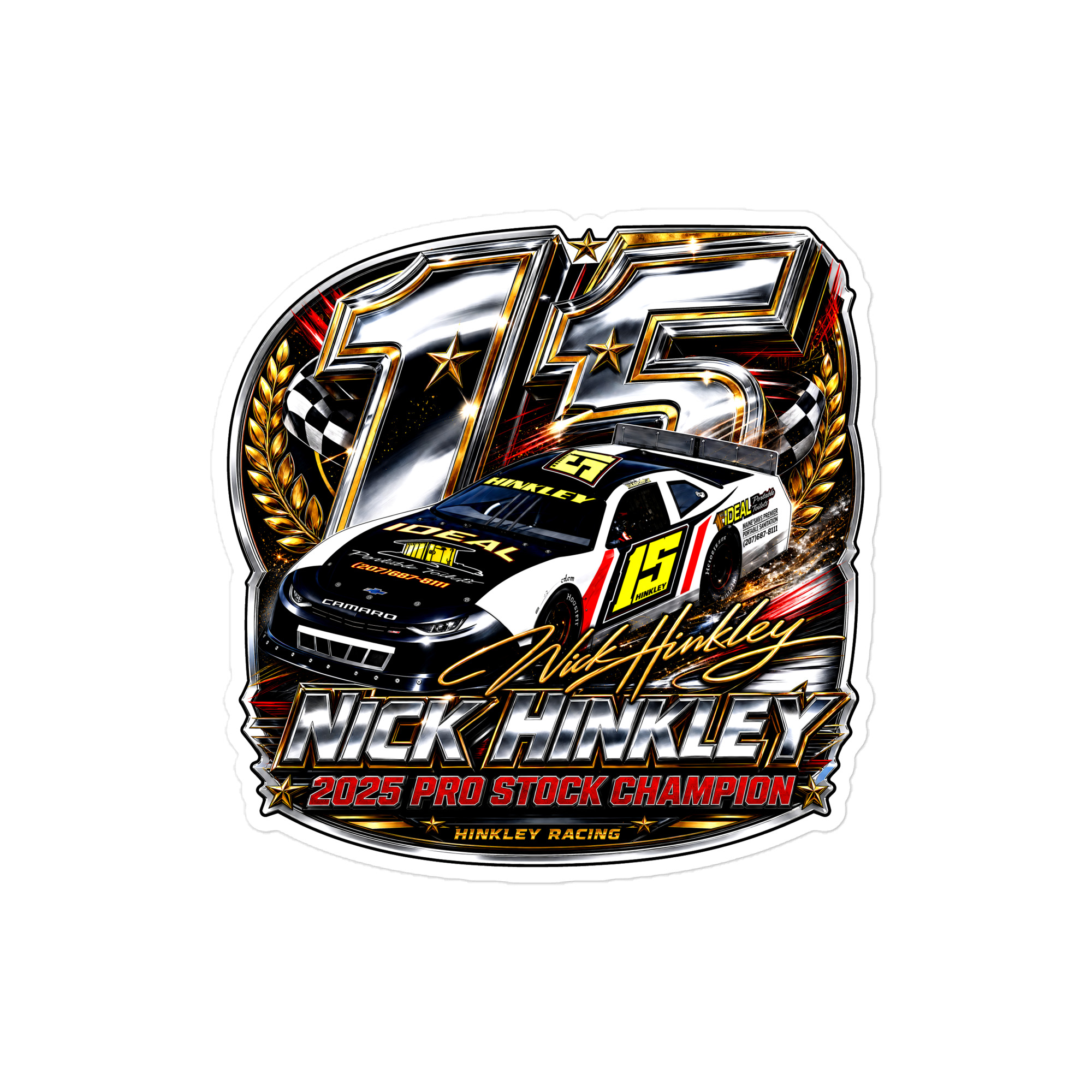 Hinkley Racing 2025 Pro Stock Championship Kiss-Cut Vinyl Decals - Image 5