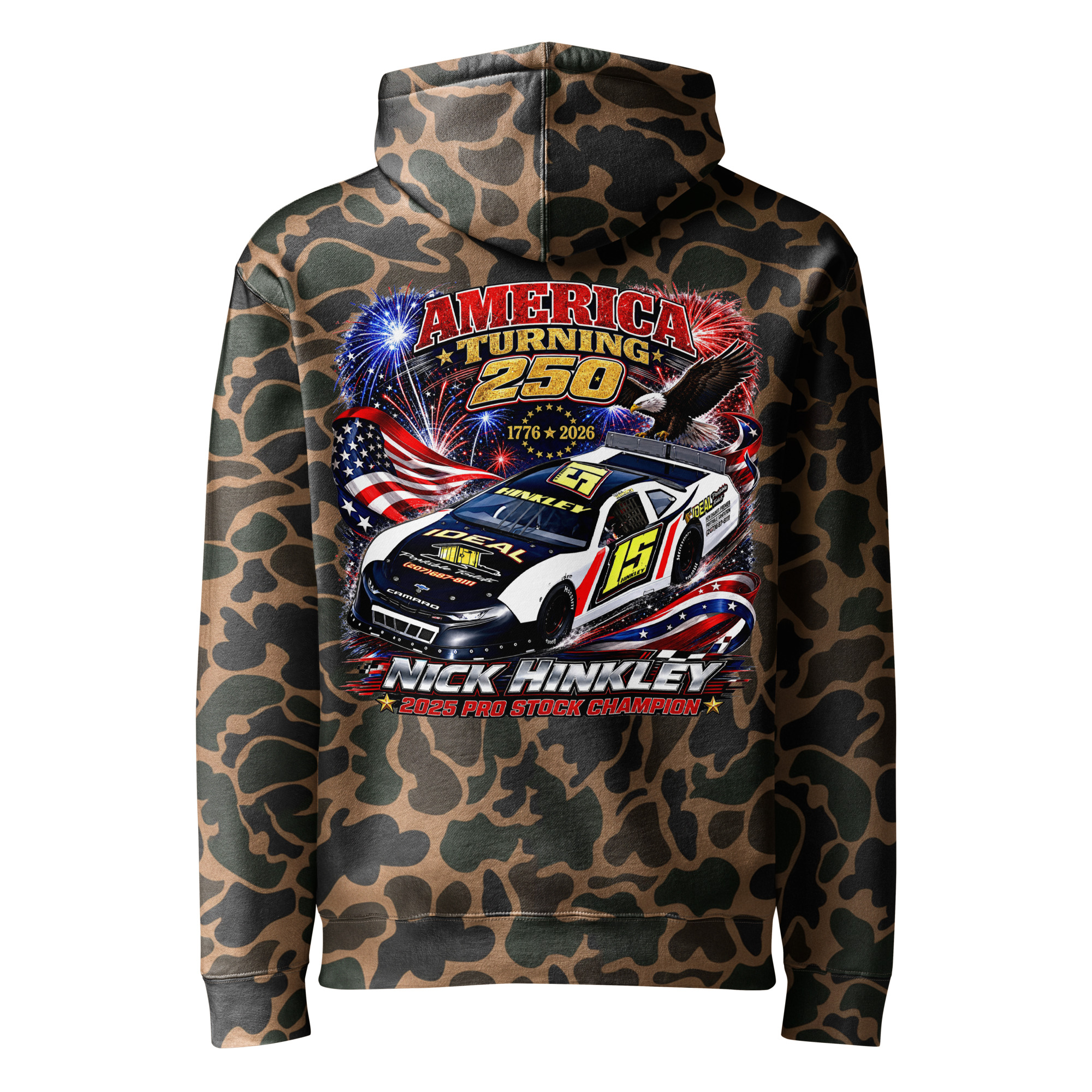 America Turning 250 Hinkley Racing Limited Edition Independent Trading Co. Hoodie - Image 8
