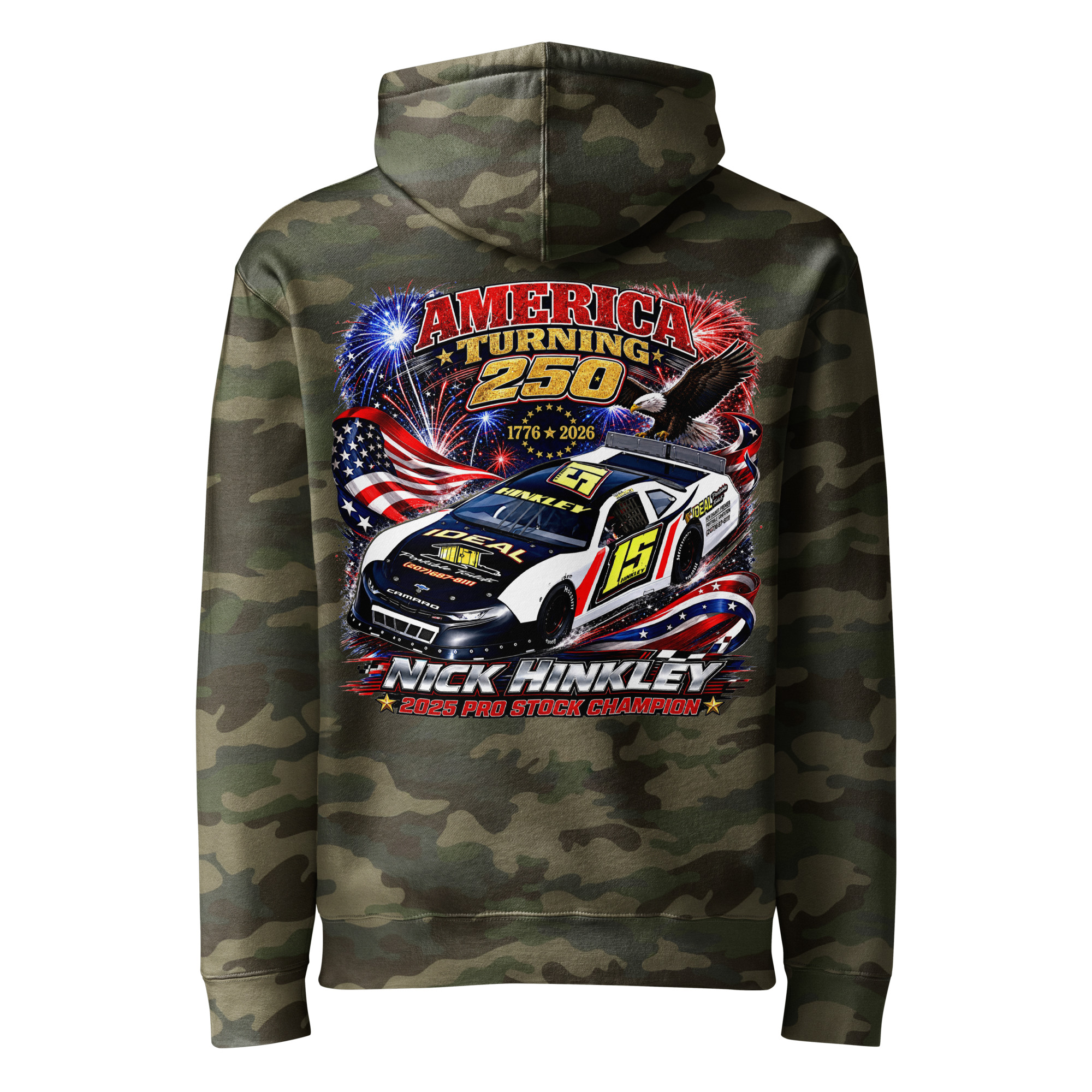 America Turning 250 Hinkley Racing Limited Edition Independent Trading Co. Hoodie - Image 7
