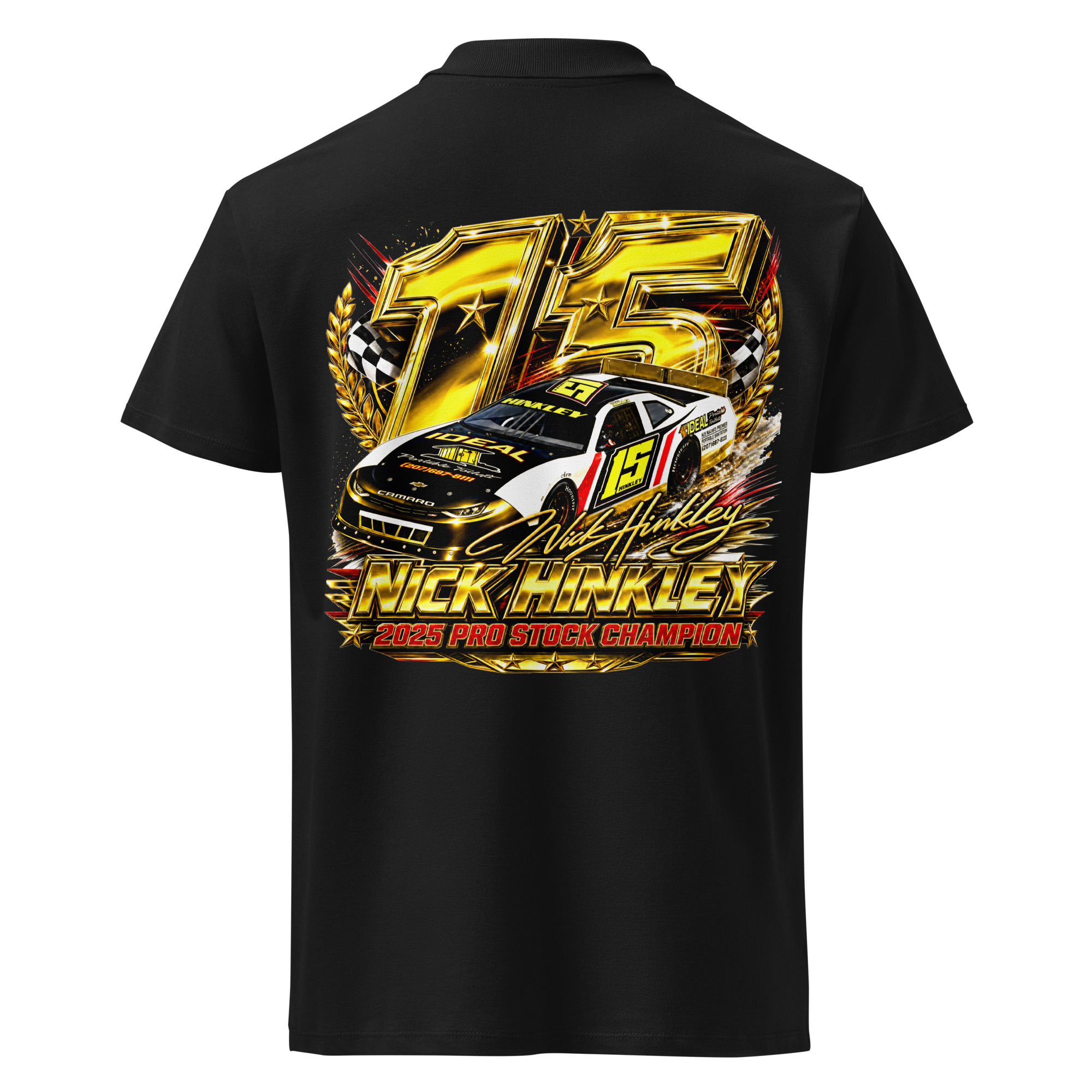 Nick Hinkley 2025 Pro Stock Premium Pique Polo Shirt - Image 3