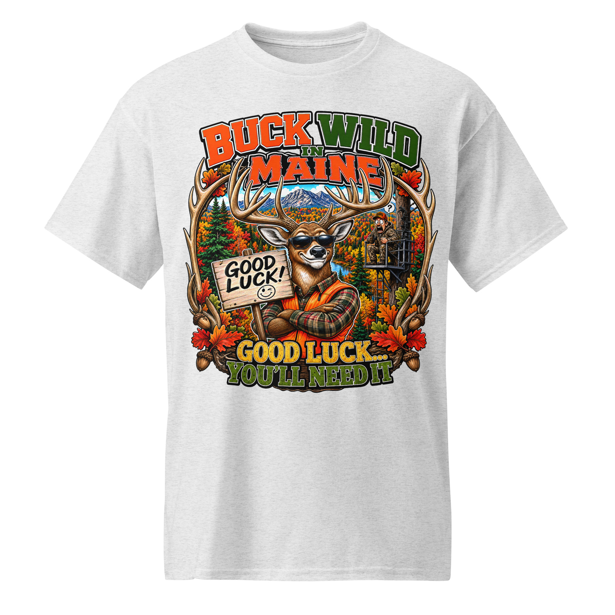 Buck Wild In Maine T-Shirt - Image 12