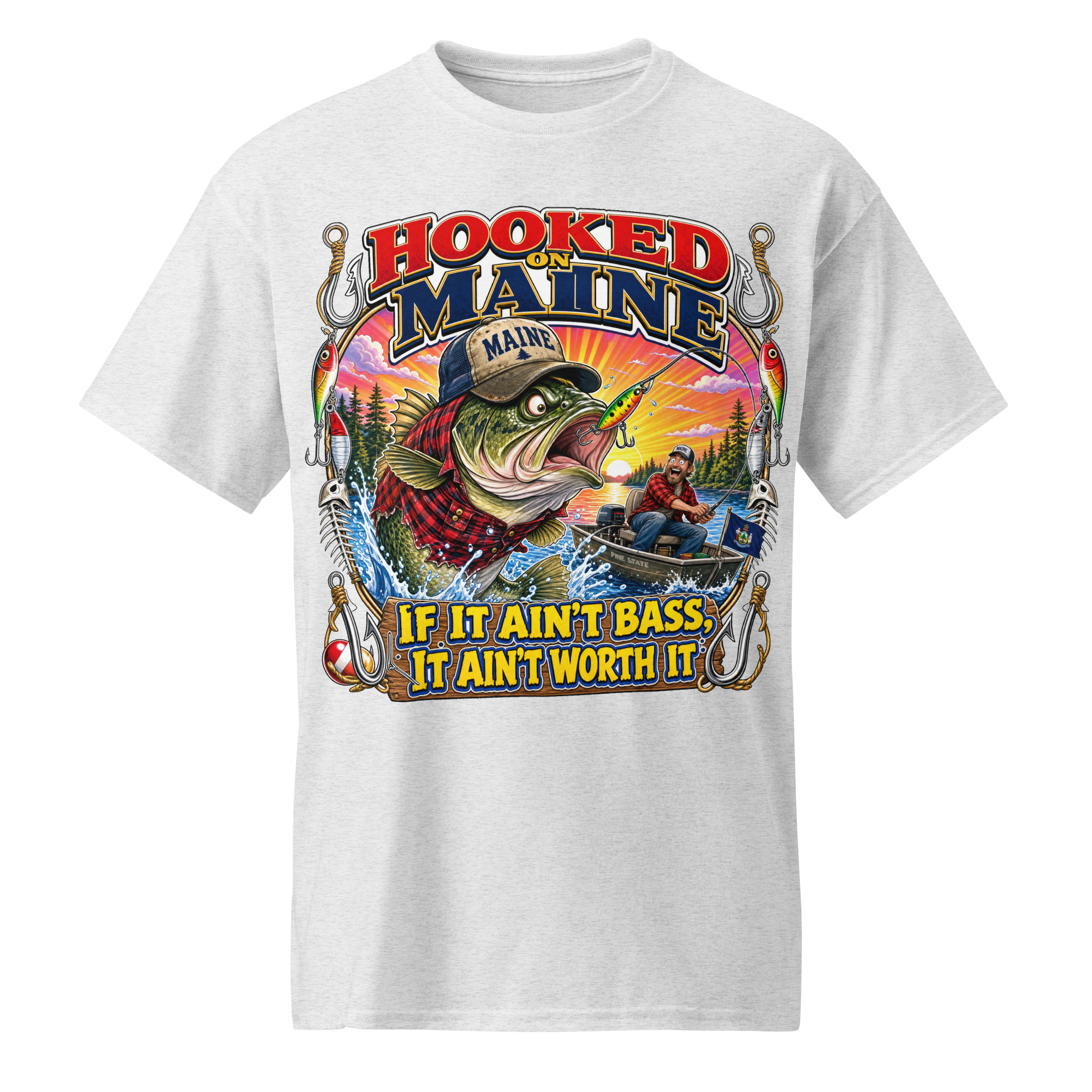 Hooked On Maine T-Shirt - Image 12