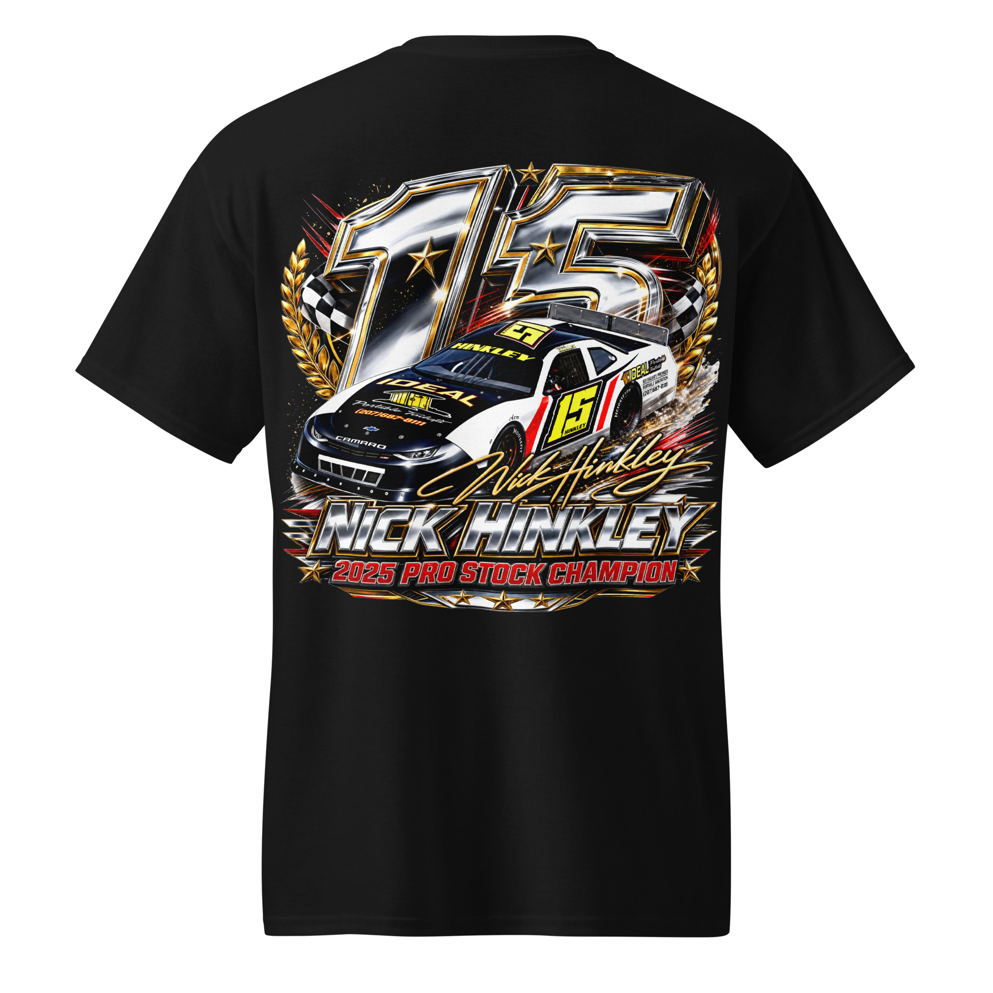 Nick Hinkley 2025 Pro Stock Championship Chrome Edition T-Shirt - Image 3