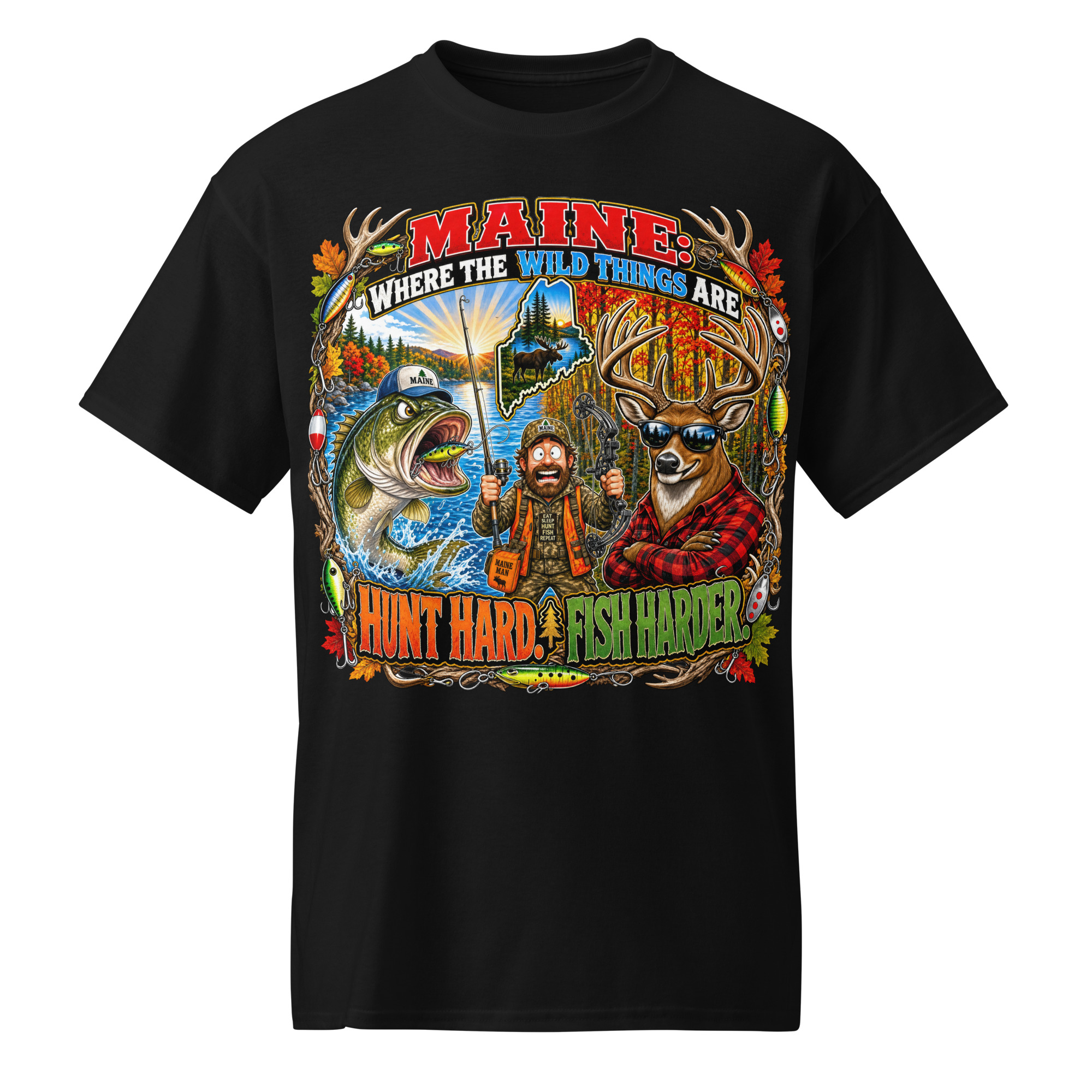Hunt Hard Fish Harder T-Shirt