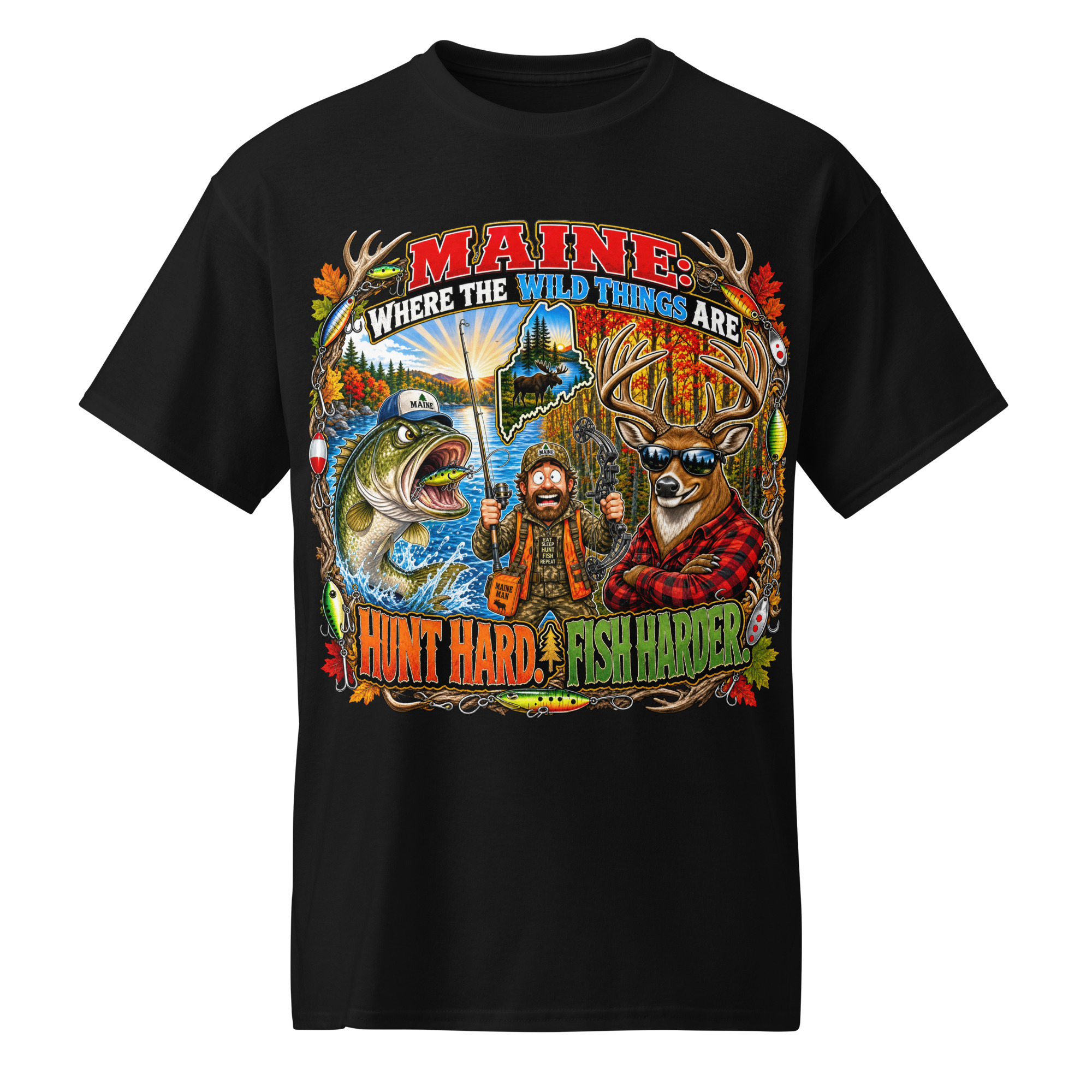 Hunt Hard Fish Harder T-Shirt