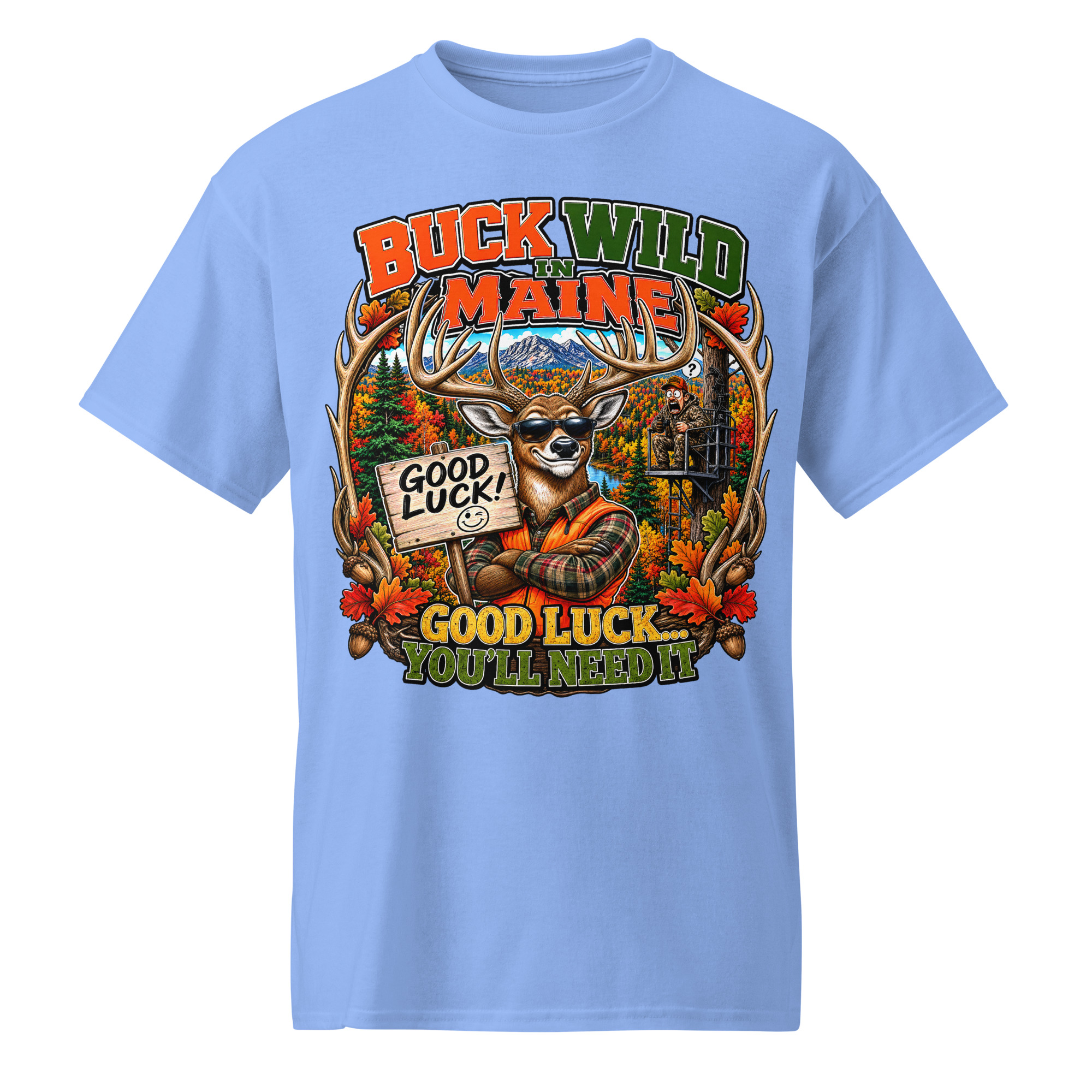 Buck Wild In Maine T-Shirt - Image 10