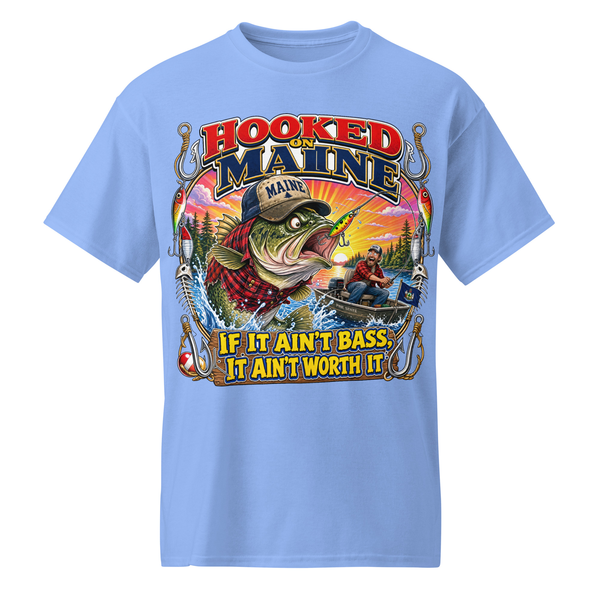 Hooked On Maine T-Shirt - Image 10