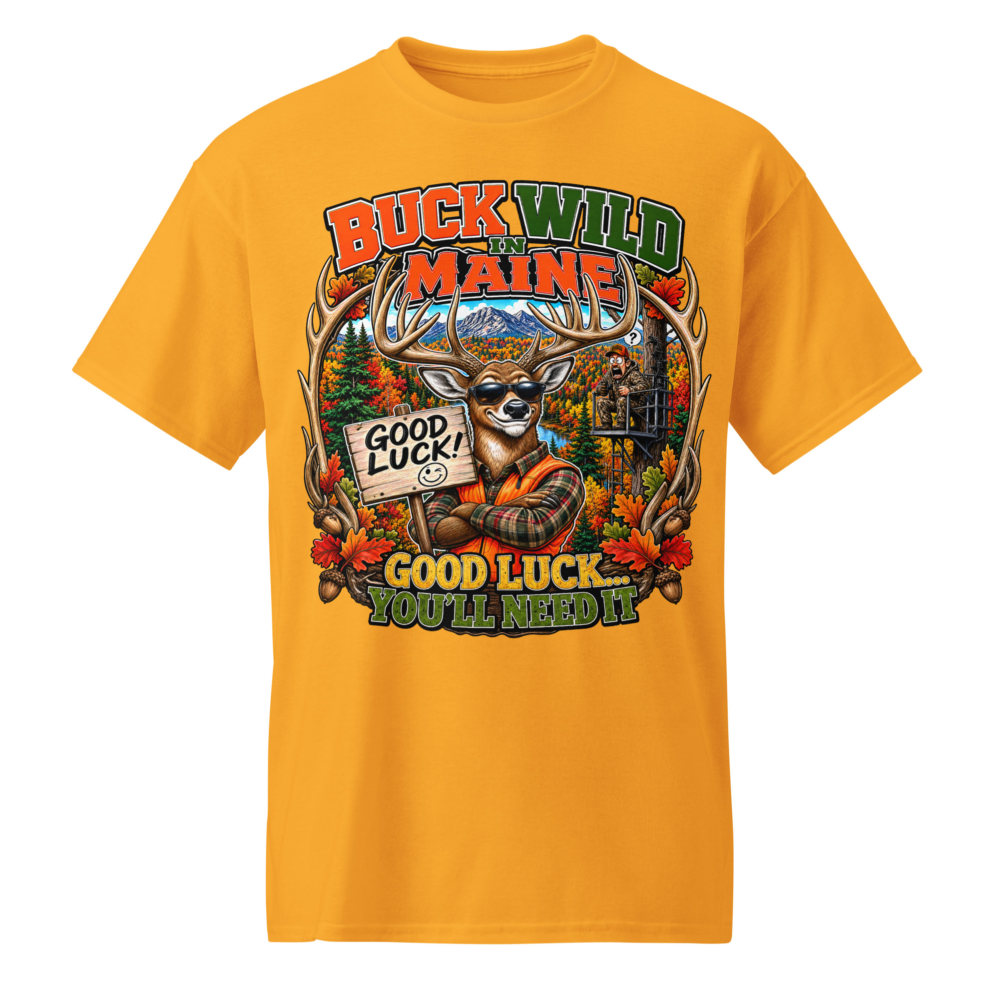 Buck Wild In Maine T-Shirt - Image 9