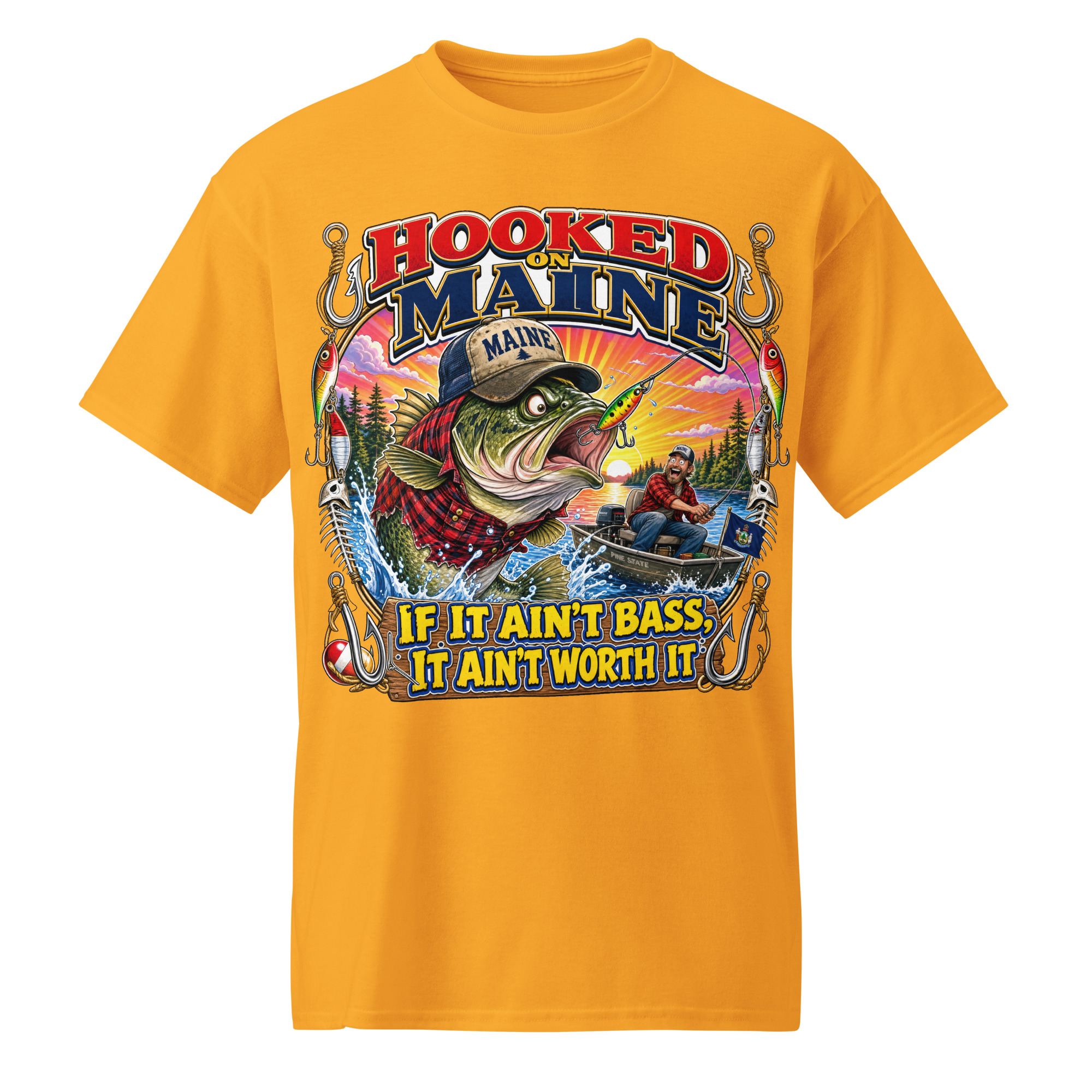 Hooked On Maine T-Shirt - Image 9