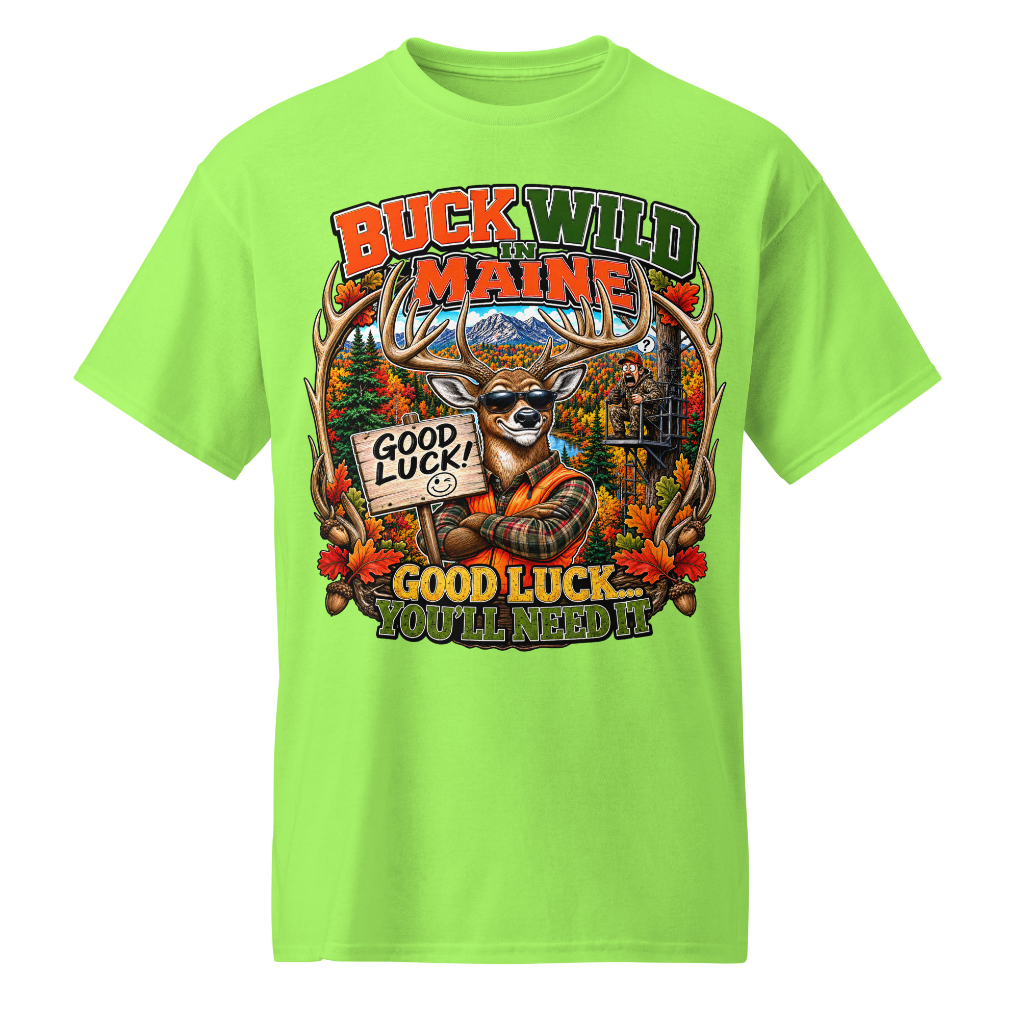 Buck Wild In Maine T-Shirt - Image 11