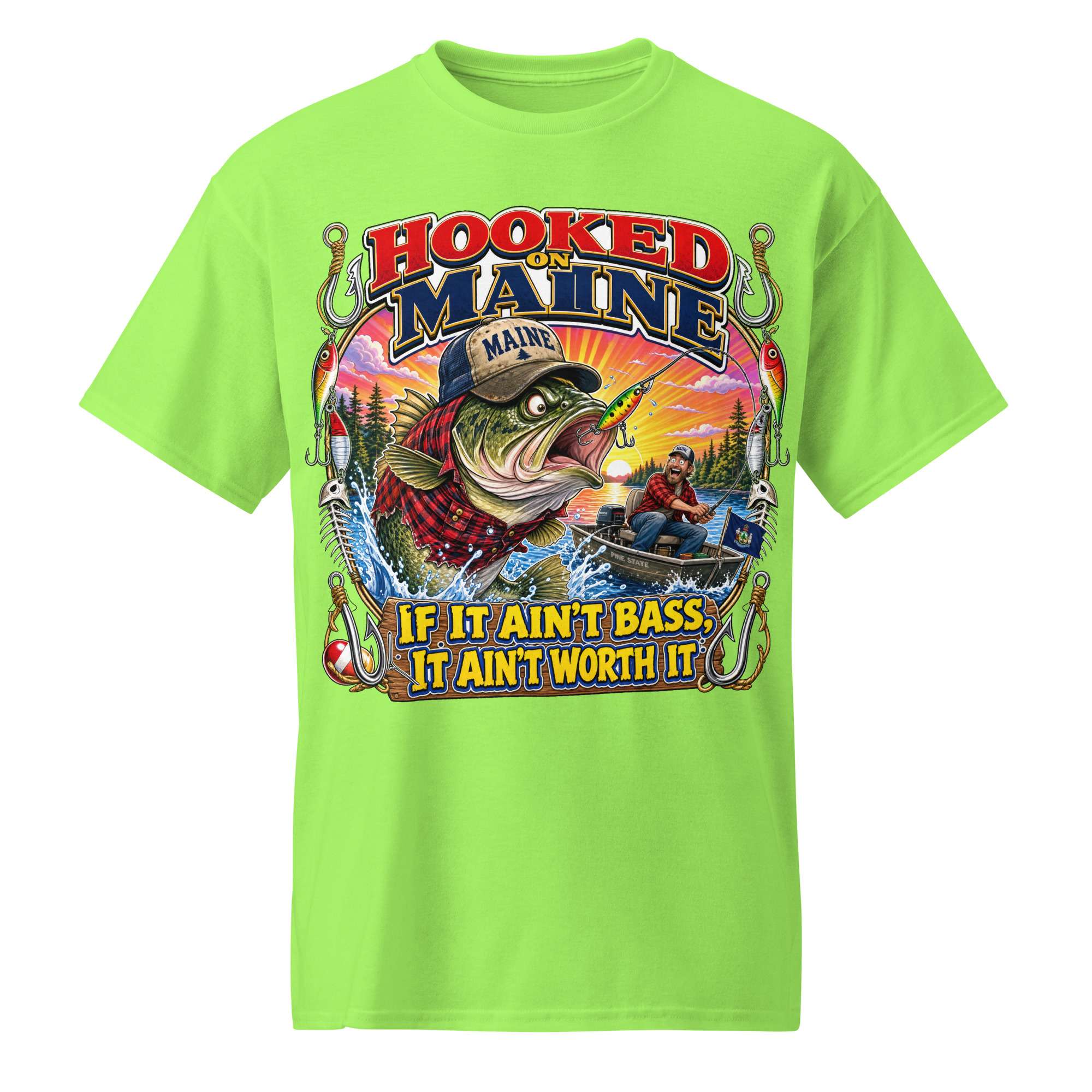 Hooked On Maine T-Shirt - Image 11