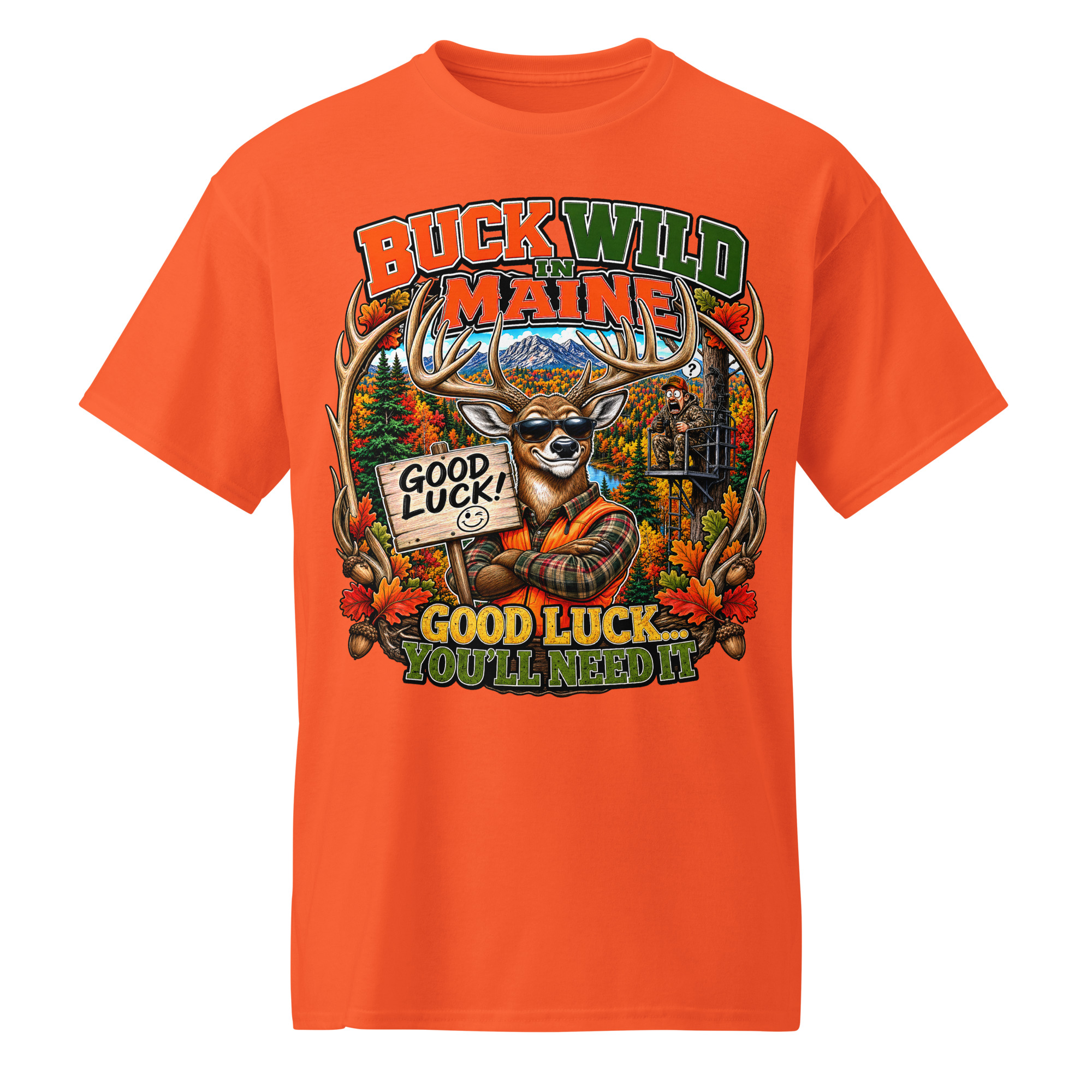 Buck Wild In Maine T-Shirt - Image 7