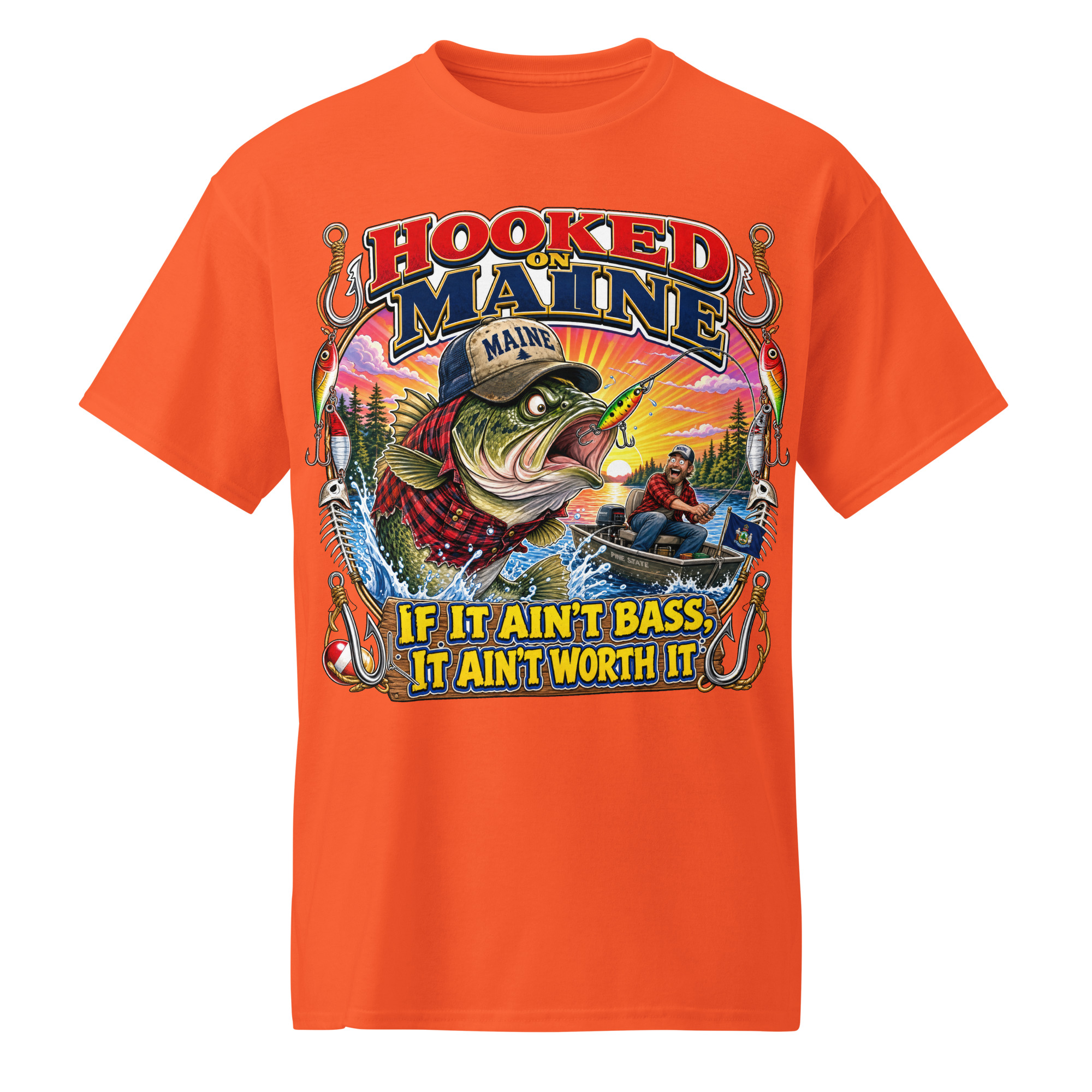 Hooked On Maine T-Shirt - Image 7