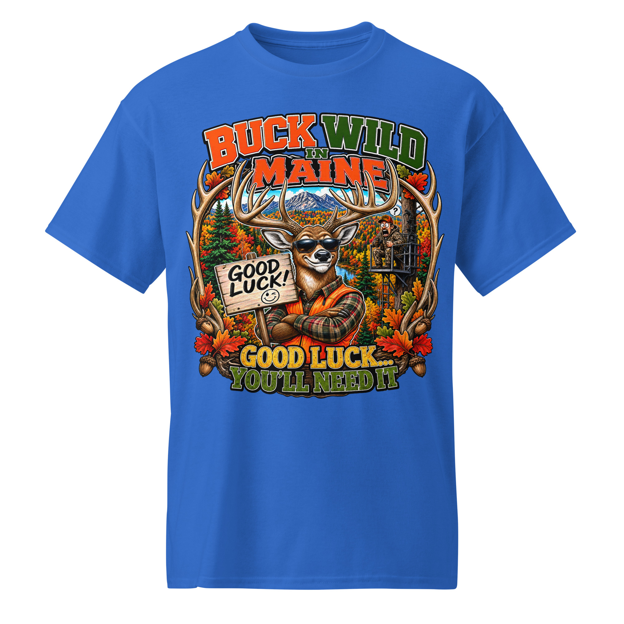 Buck Wild In Maine T-Shirt - Image 5