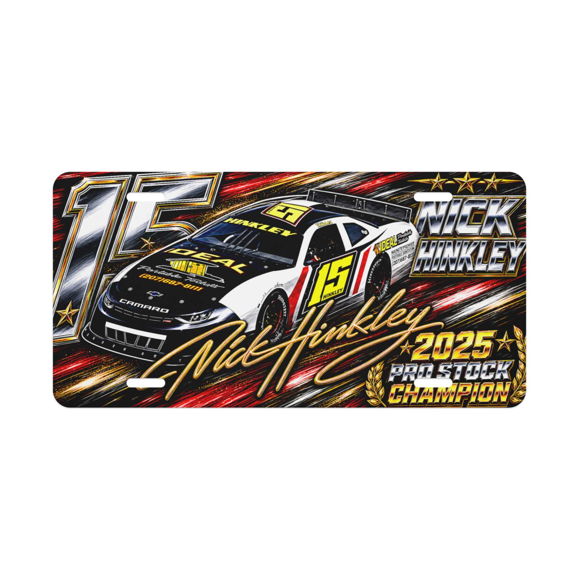 Hinkley Racing 2025 Pro Stock Championship Vanity Vanity License Plate