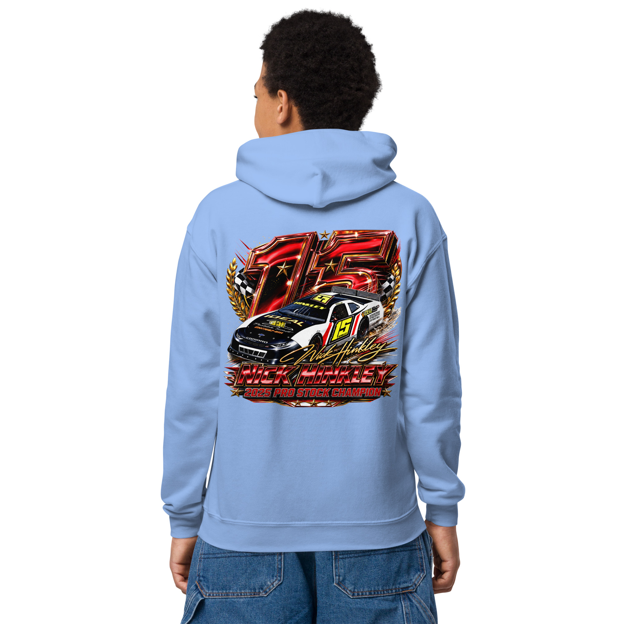 Hinkley Racing Pros Stock Champion Youth Heavy Blend Hoodie - Image 9