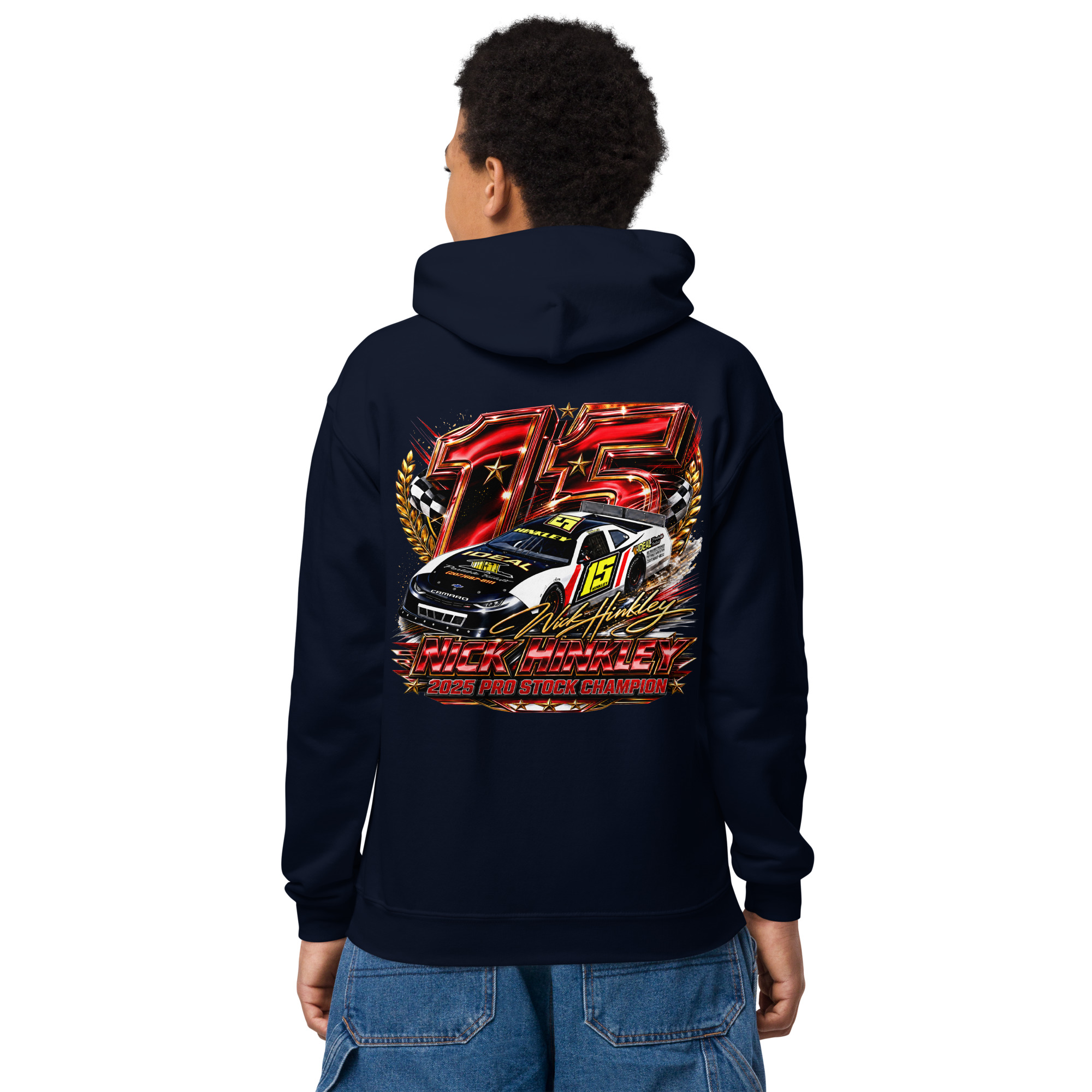 Hinkley Racing Pros Stock Champion Youth Heavy Blend Hoodie - Image 5