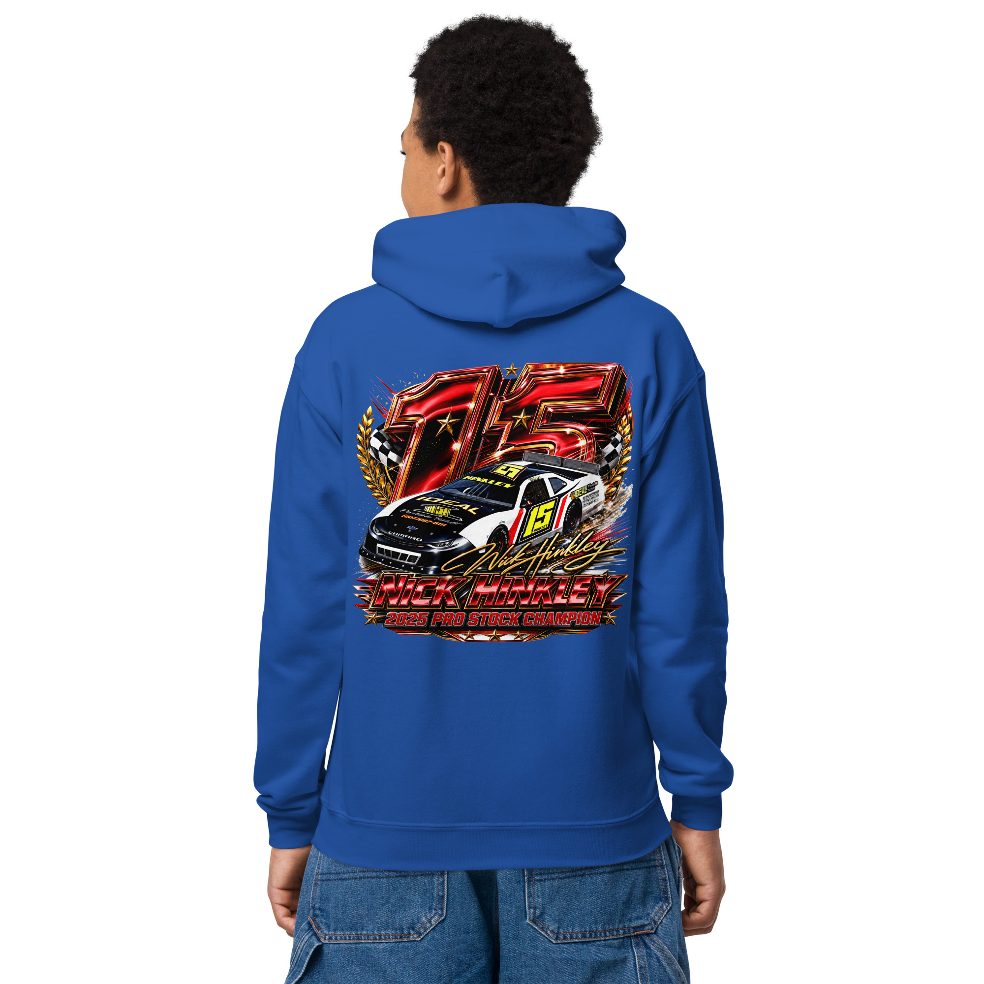 Hinkley Racing Pros Stock Champion Youth Heavy Blend Hoodie - Image 7