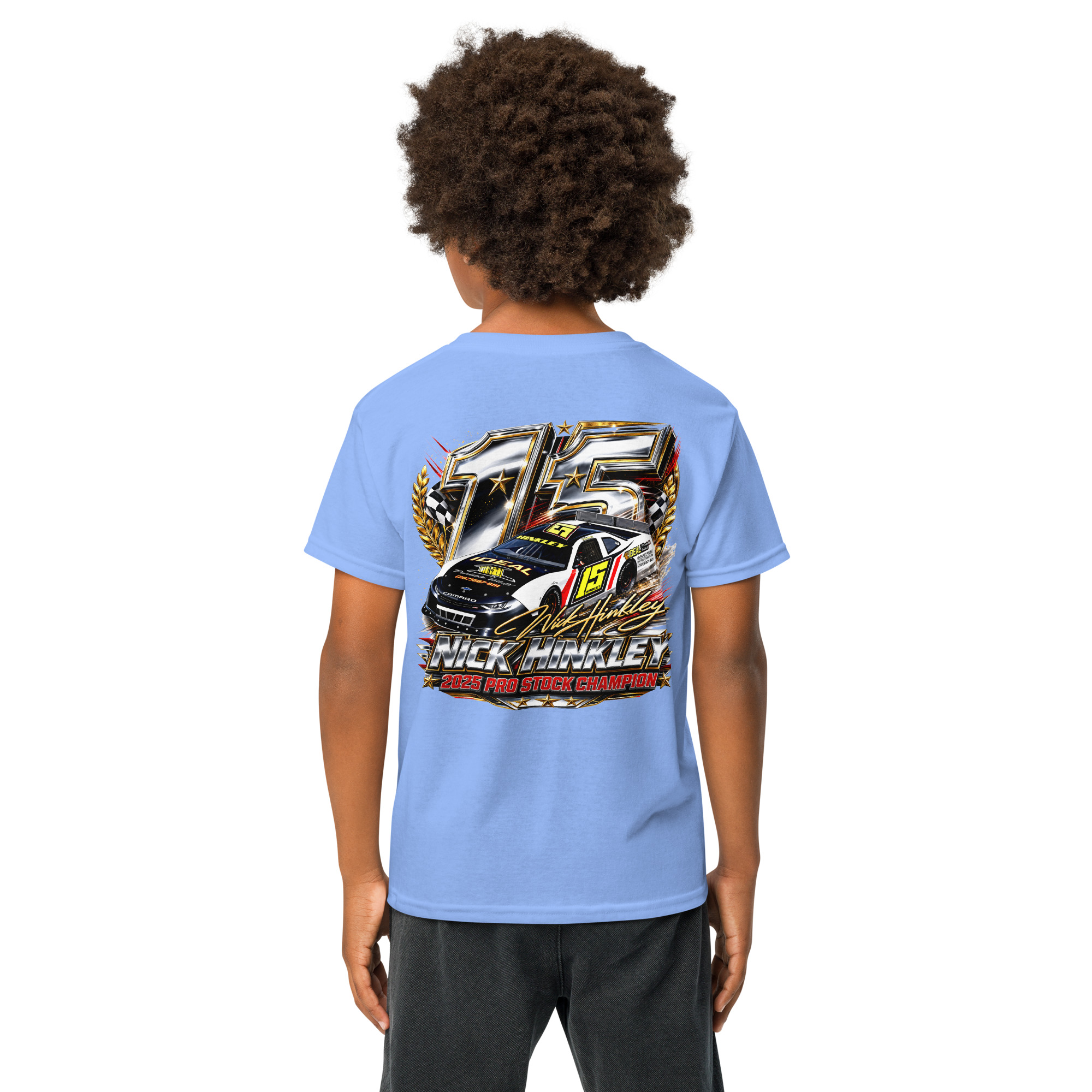 Nick Hinkley 2025 Pro Stock Championship Chrome Edition Youth T-Shirt - Image 12