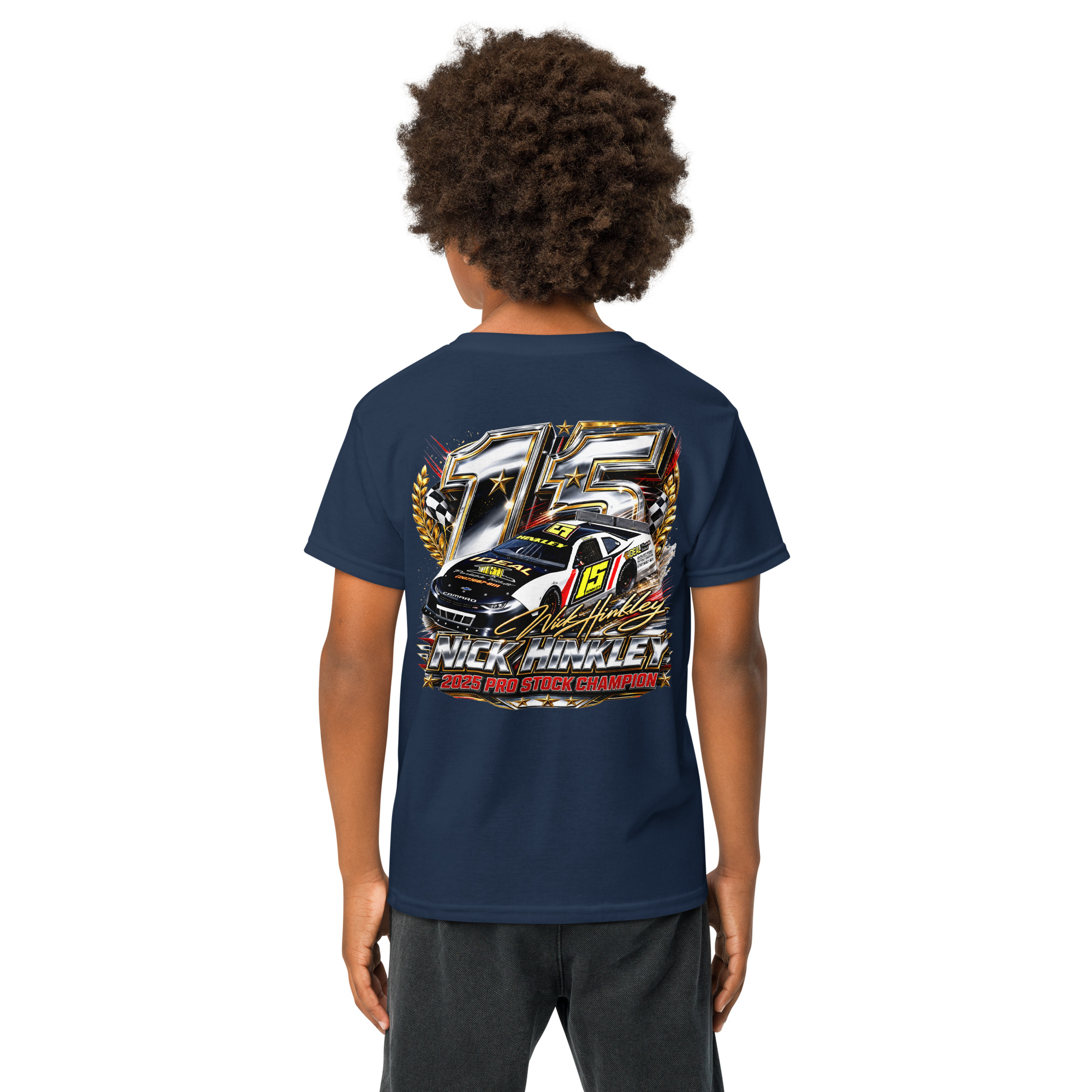 Nick Hinkley 2025 Pro Stock Championship Chrome Edition Youth T-Shirt - Image 4