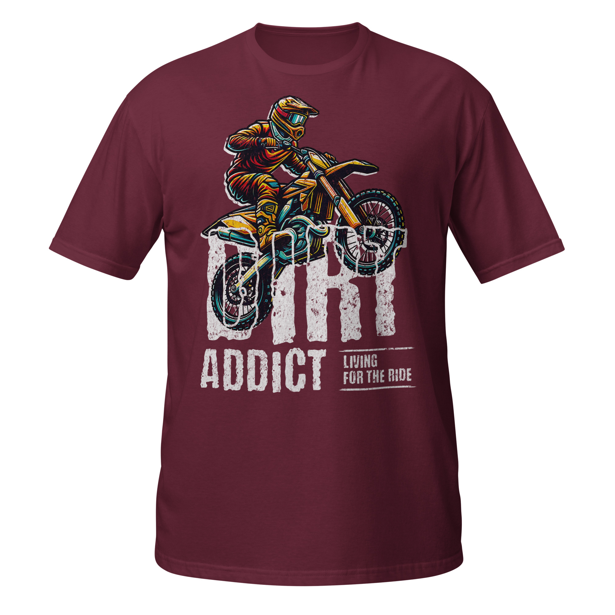 Dirt Addict Living To Ride Unisex T-Shirt - Image 4