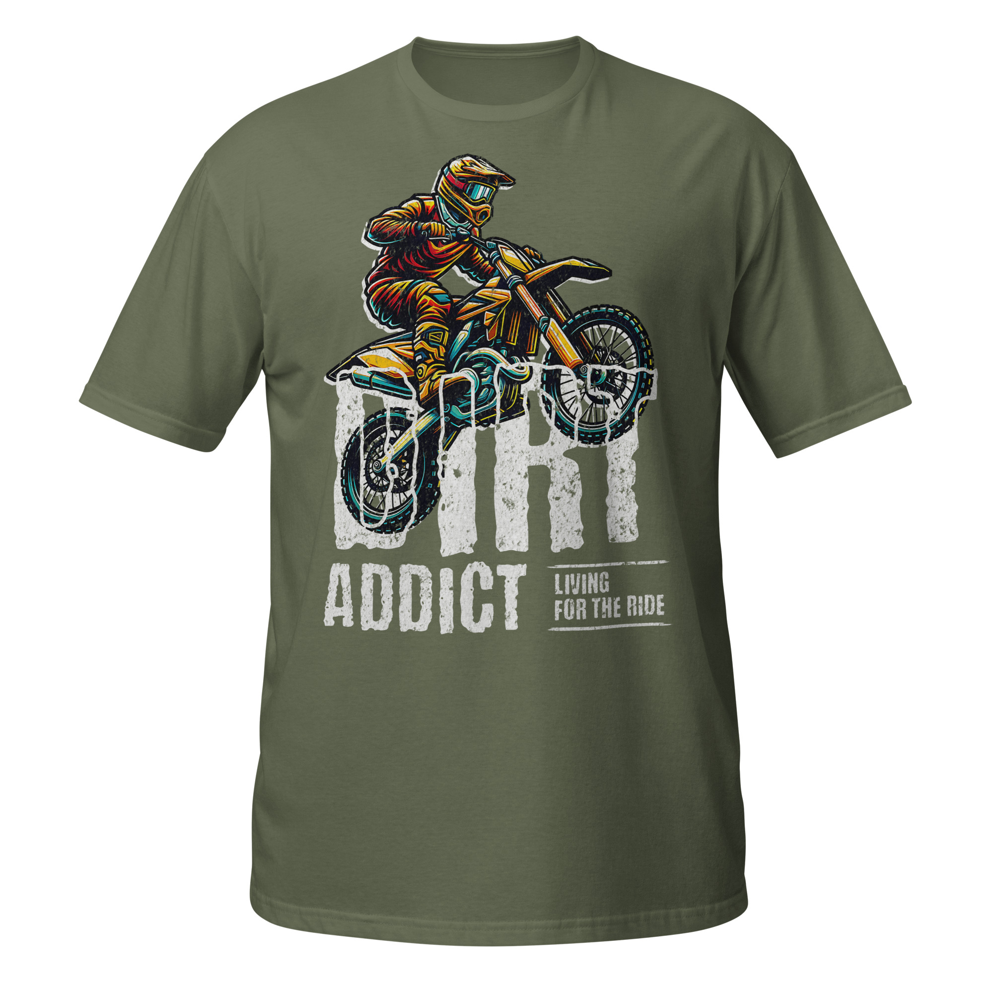 Dirt Addict Living To Ride Unisex T-Shirt - Image 7