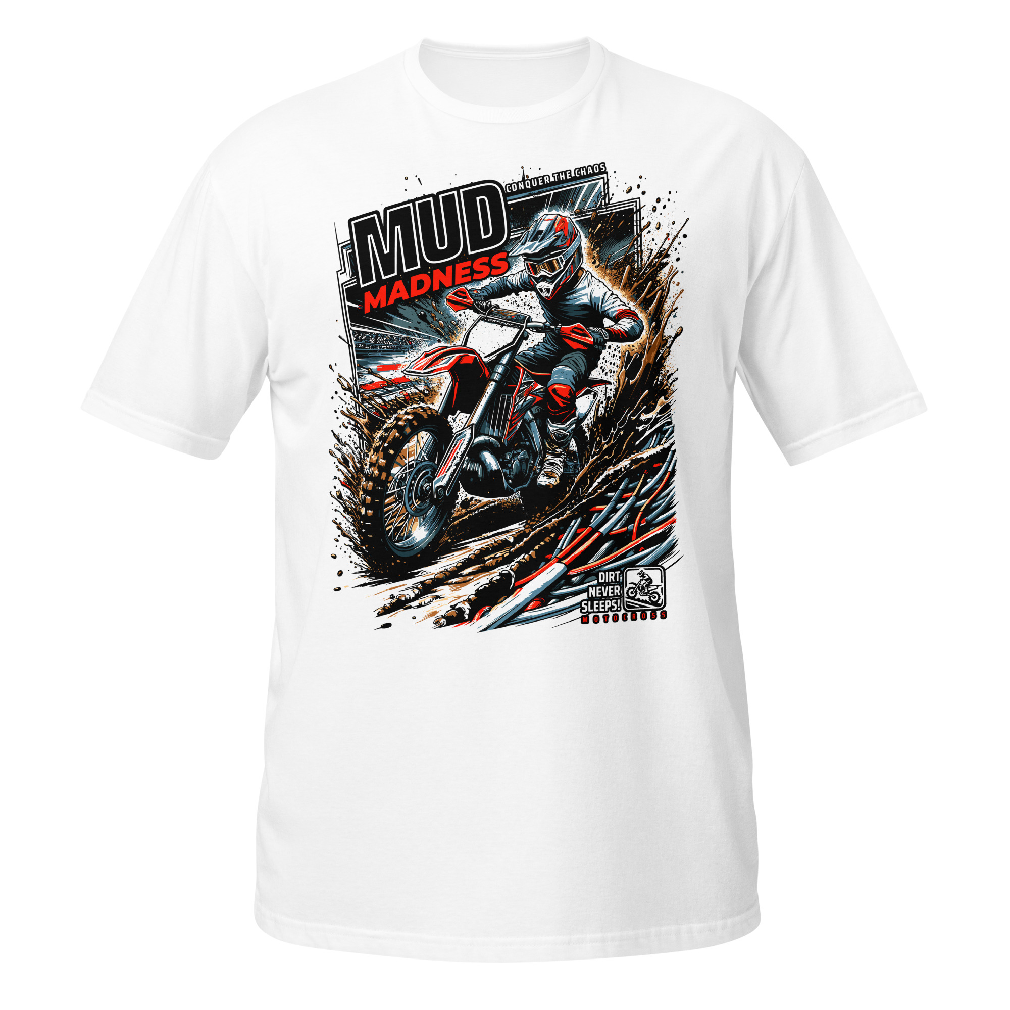 Mud Madness Motocross Unisex T-Shirt - Image 12