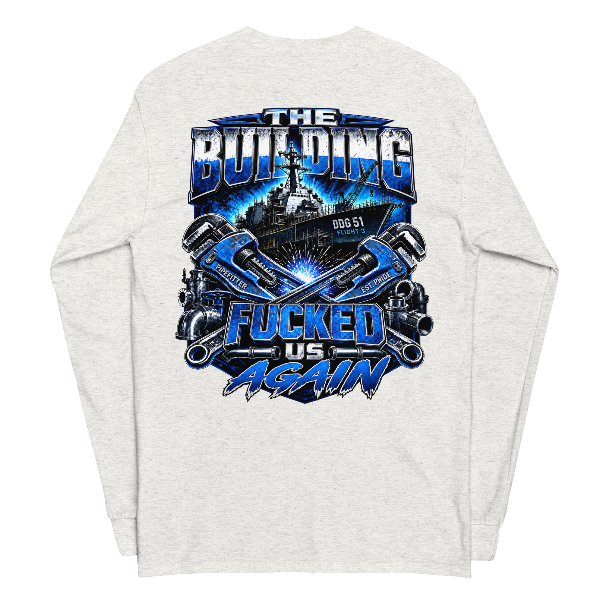 TBFU Pipefitter Long Unisex Sleeve Shirt - Image 6