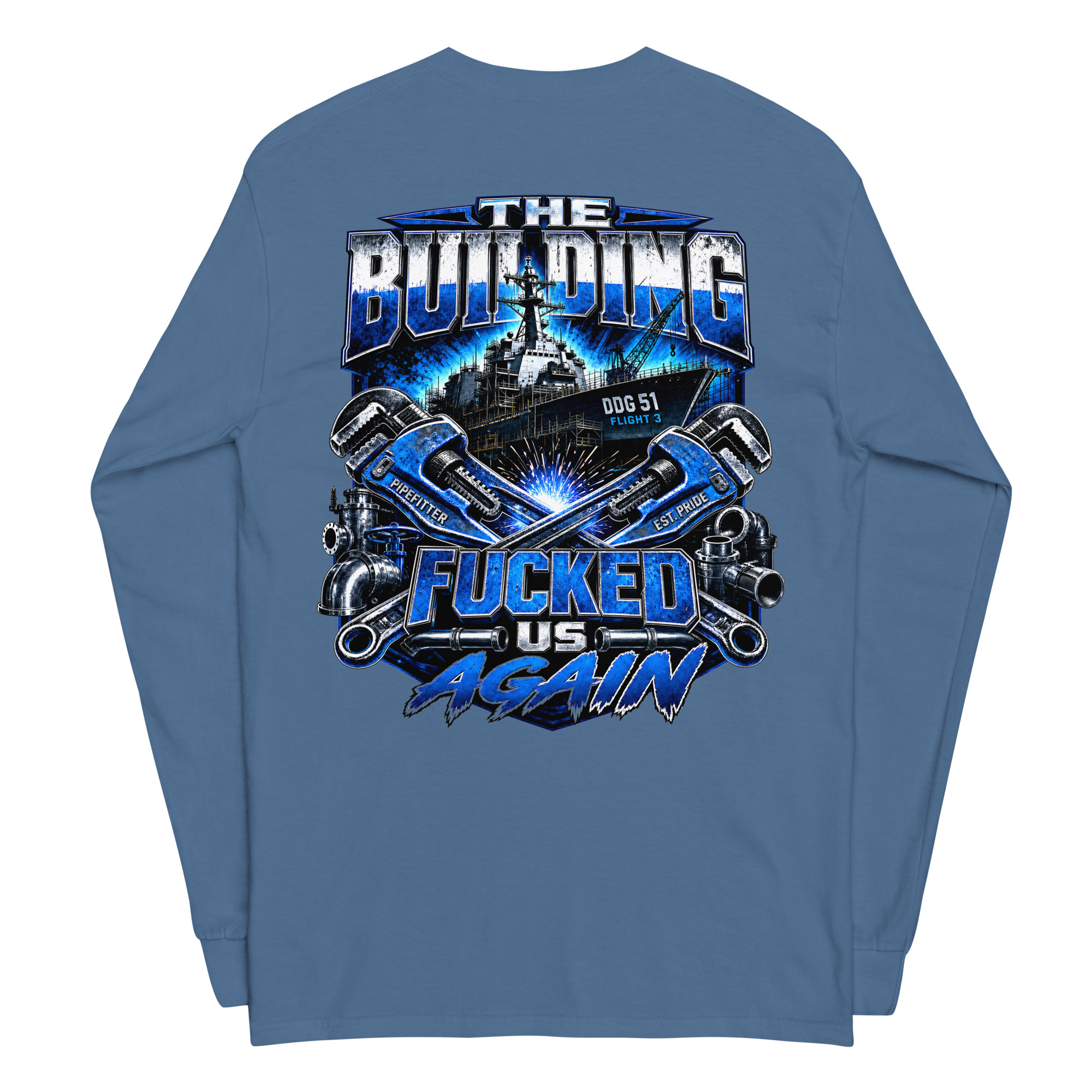 TBFU Pipefitter Long Unisex Sleeve Shirt - Image 3