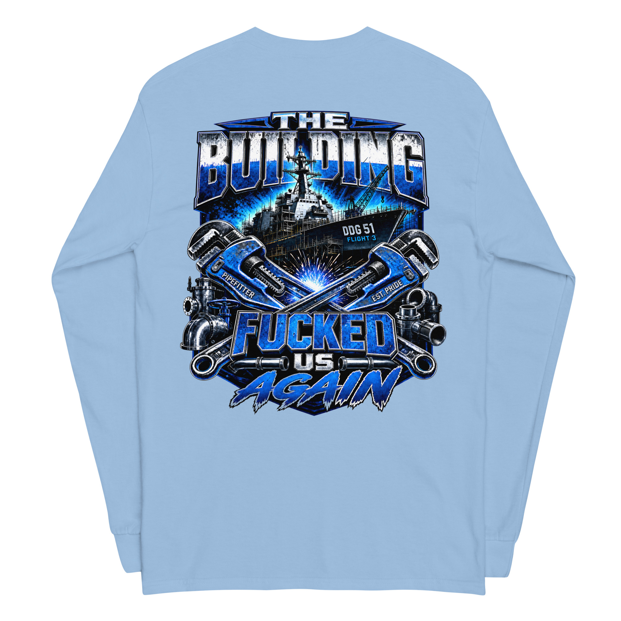 TBFU Pipefitter Long Unisex Sleeve Shirt - Image 4
